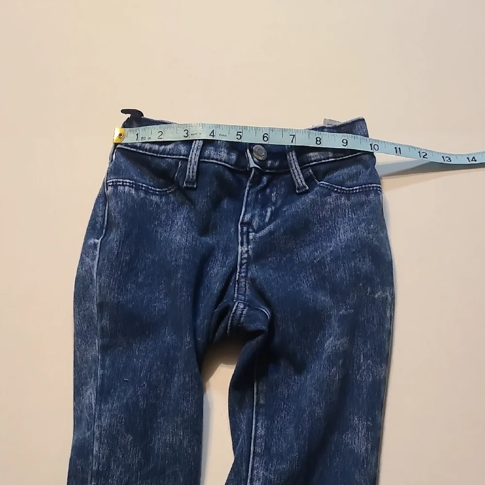 Stylish Old Navy Blue Girls Denim Jeans Elastic Adjustable Waist EUC Size 8